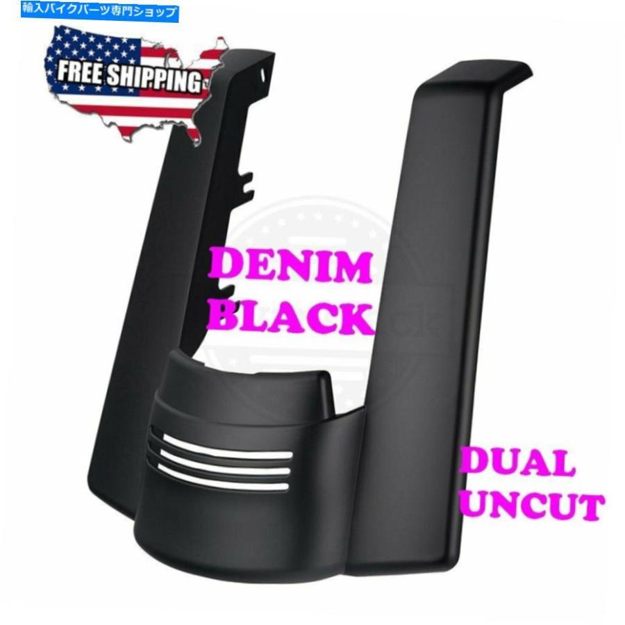 Rear Fender AdvanBlack No Cutout Denim Black Strest Road LeaS Fender Extension for Harley 14+ Advanblack No Cutout Denim Black Stretch Rear 車、バイク、自転車-外装パーツ