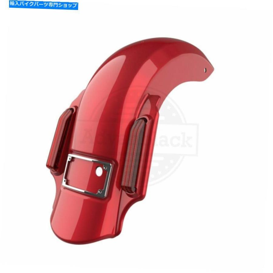 Rear Fender 邪悪な赤い支配者の伸縮された拡張されたリアフェンダーフィット2014+ハーレーツーリング Wicked Red Dominator Stretched Extended Rear