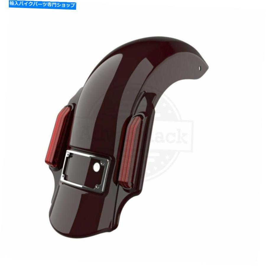 Rear Fender ビリヤードブルゴーニュの支配者の伸び延びリアフェンダーフィット14+ハーレーツーリング Billiard Burgundy Dominator Stretched Extend