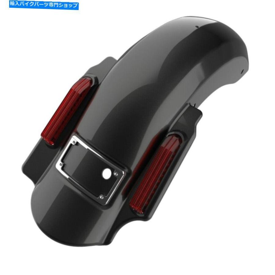 Rear Fender ブラックパールドミネーターストレッチリアフェンダーシングルカットアウト09~13ハーリー Black Pearl Dominator Stretched Rear Fender