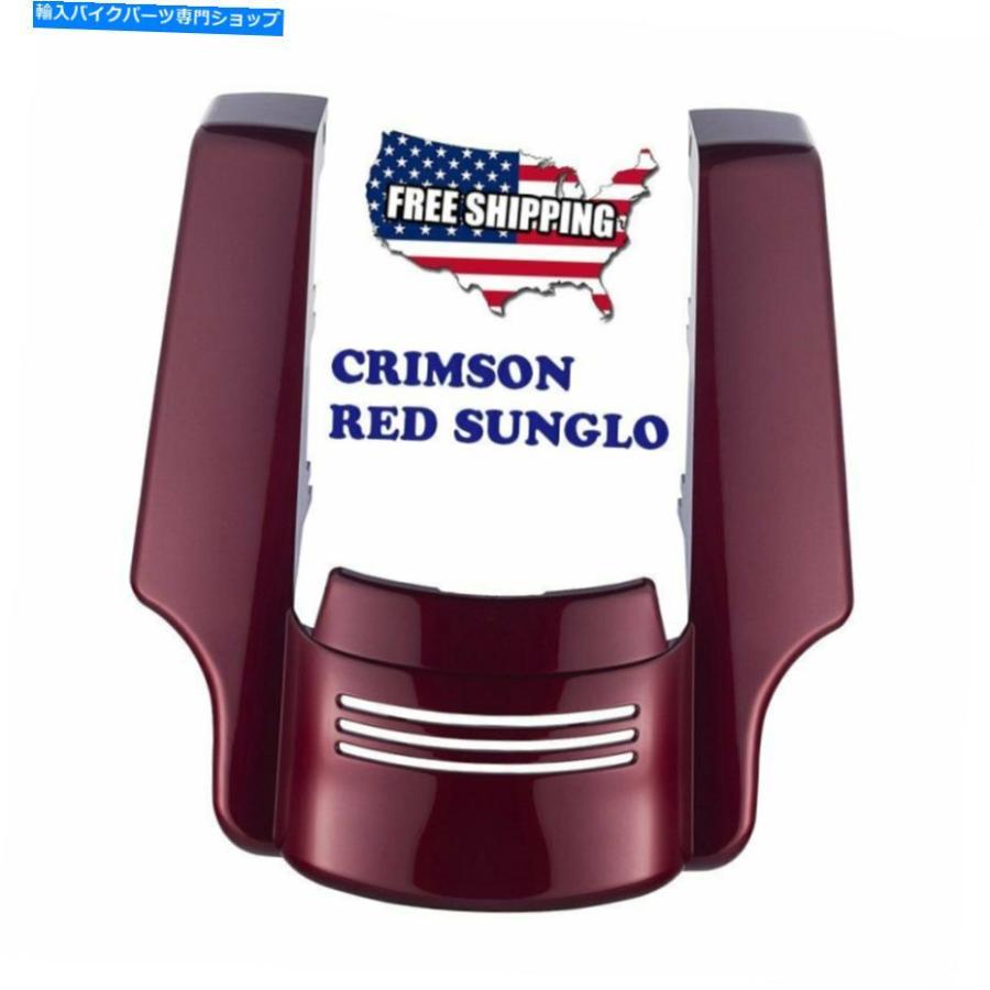 Rear Fender AdvanBlack Crimson Red Sunglo後押しどろ除け取りひろげる09-13ハーレーツーリング Advanblack Crimson Red Sunglo Rear Fender Extension For 0 外装パーツ-バイク-車、バイク、自転車