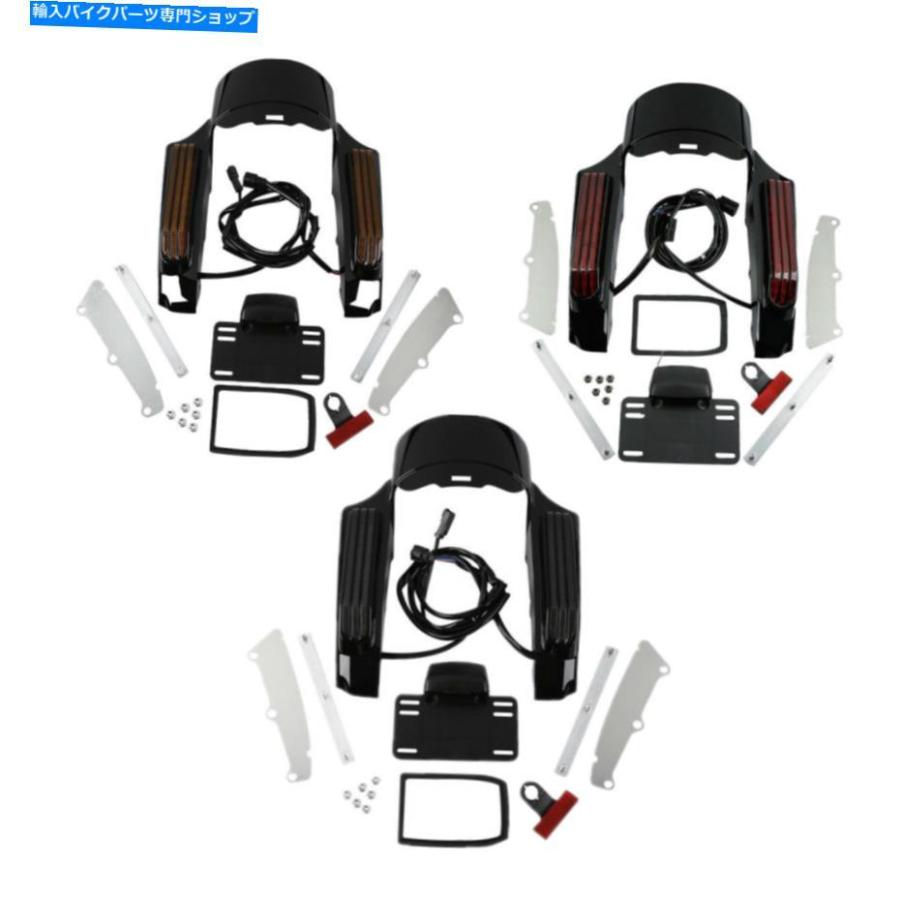 Rear Fender ABSリアフェンダーXascia LEDライトフィットHarley Ultra Limited Flhtk 2014- ABS Rear Fender Fascia LED Light Fit For Harley Ultra