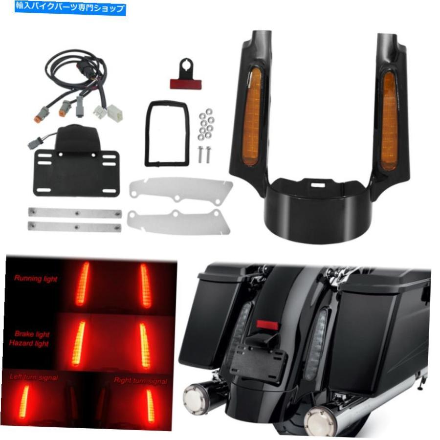 Rear Fender リアフェンダーの筋膜ターンシグナルLEDライトフィットハーレーツーリングロードグライドキング Rear Fender Fascia Turn Signal LED Lig