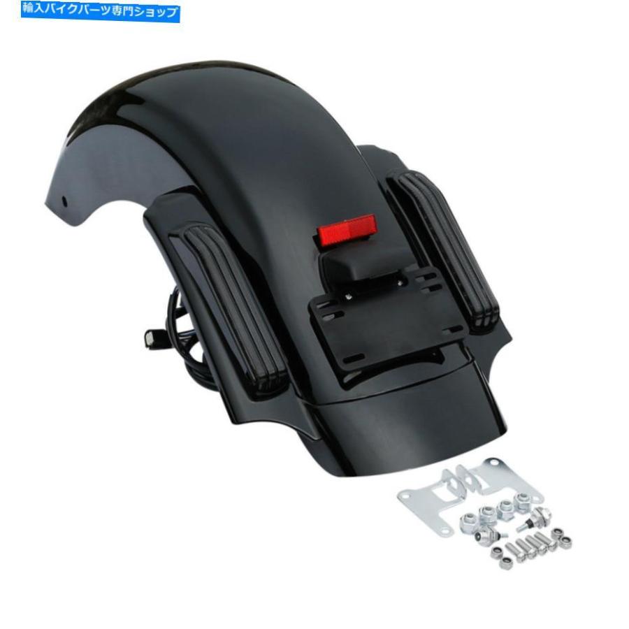 Rear Fender LEDリアフェンダーシステムフィットハーレーツーリングロードキンググライド14繰り上げるCVO表現スタイル LED Rear Fender System Fit For Harley 車、バイク、自転車-フロントフェンダー-バイク