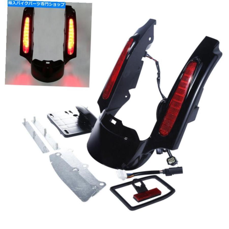 Rear Fender ロードキングエレクトラグライドクラシック09-13のためのリアフェンダー筋膜w / LEDライトフィット Rear Fender Fascia W/ LED Light Fit