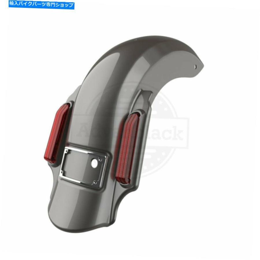 Rear Fender ビレットシルバードミネーターストレッチ拡張リアフェンダーフィット2014+ハーレーツーリング Billet Silver Dominator Stretched Extend