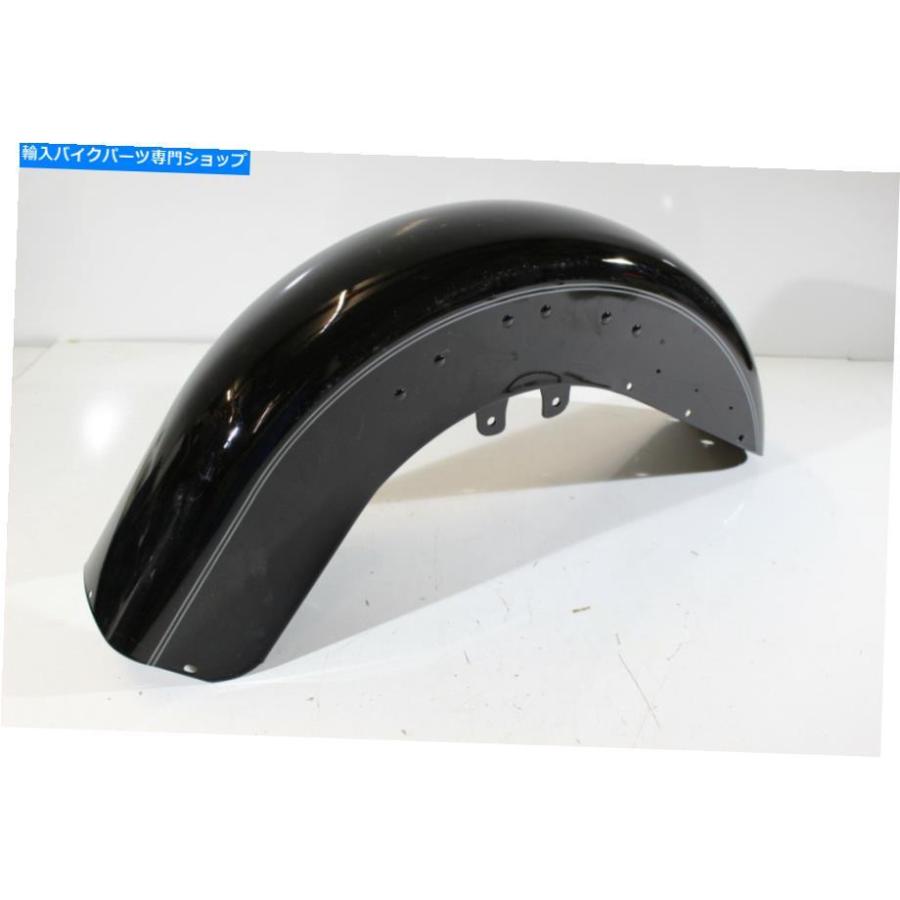 Rear Fender シルバーピンストライプとクラシエリアリアフェンダーブラック Crusier Rear Fender Black with Silver Pinstripes 外装パーツ-バイク