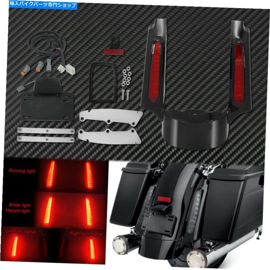 Rear Fender リアフェンダー延長筋ぶりシグナルホワイトフィット2009-2013 Rear Fender Extension Fascia Turn Signal White Fit For Harley Touring