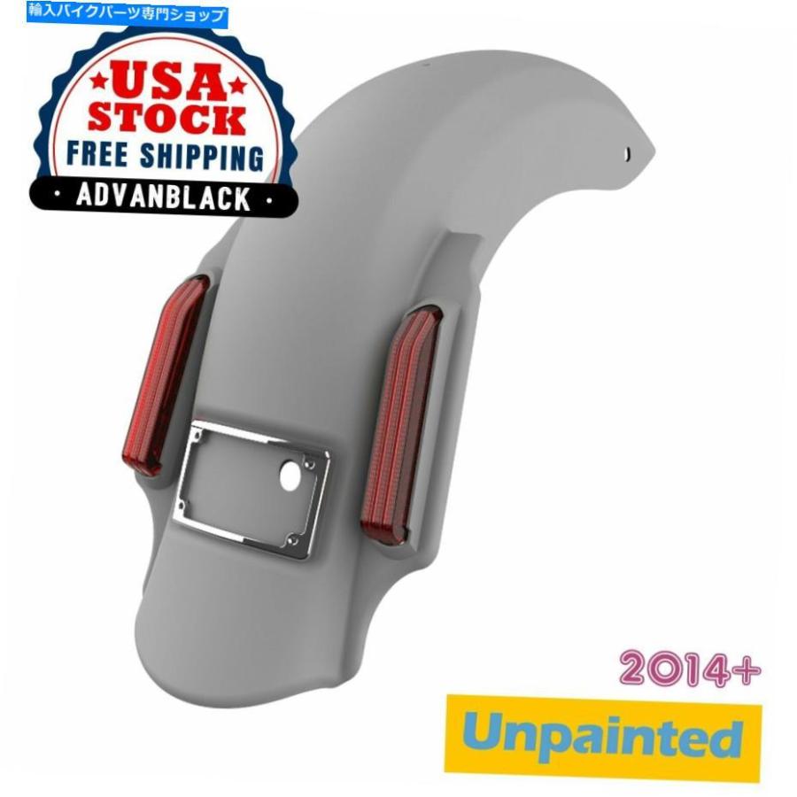 Rear Fender Advanblackによる14+ハーレーツーリングのための塗装されていない支配者の伸縮されたリアフェンダー Unpainted Dominator Stretched Rear