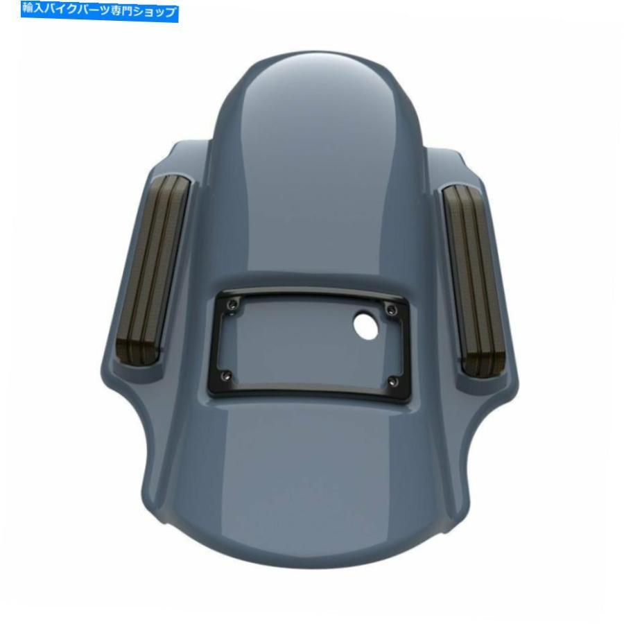 Rear Fender AdvanBlack Gunship Grey Dominatorストレッチリアフェンダーフィット14+ハーレーダビッドソン Advanblack Gunship Gray Dominator Stret