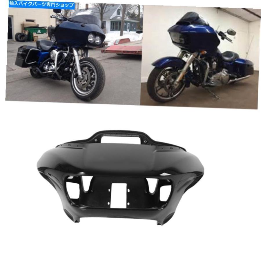 Inner Fairing 光輝のある黒の肌つき＆アウターフロントフェアリングフィットオンハーレーツーリングロードグライド15-21 Glossy Black Inner \u0026 Out その他フレーム関連用品-フレーム