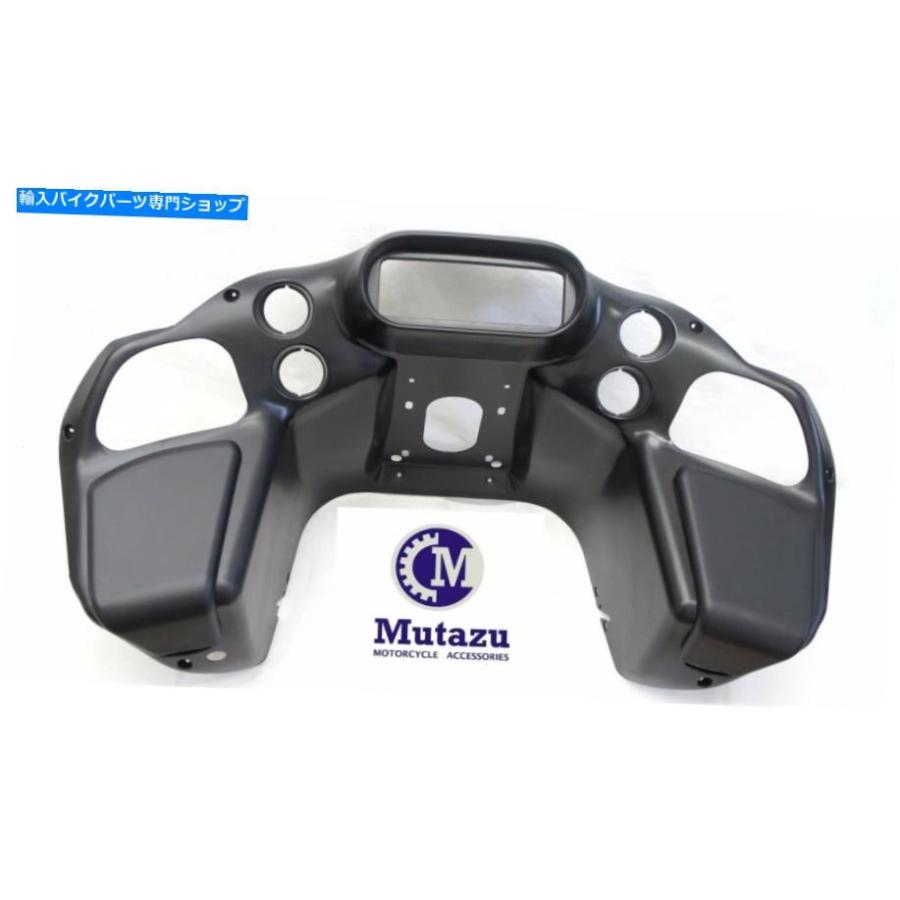 Inner Fairing ハーレーロードグライド1998-2013用ムルズインナーマットブラックフロントフェアリングW /グローブ Mutazu Inner Matte Black Front Fa
