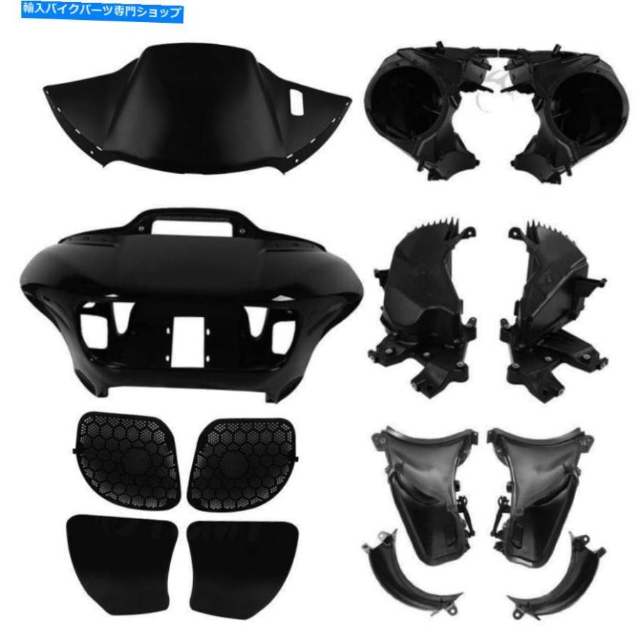 Inner Fairing ハーレーロードグライド15繰り上げるの利益のフロントアウターインナーフェアリングスピーカーグローブボックスエアダクト Front Outer Inn 車、バイク、自転車-バイク-フレーム