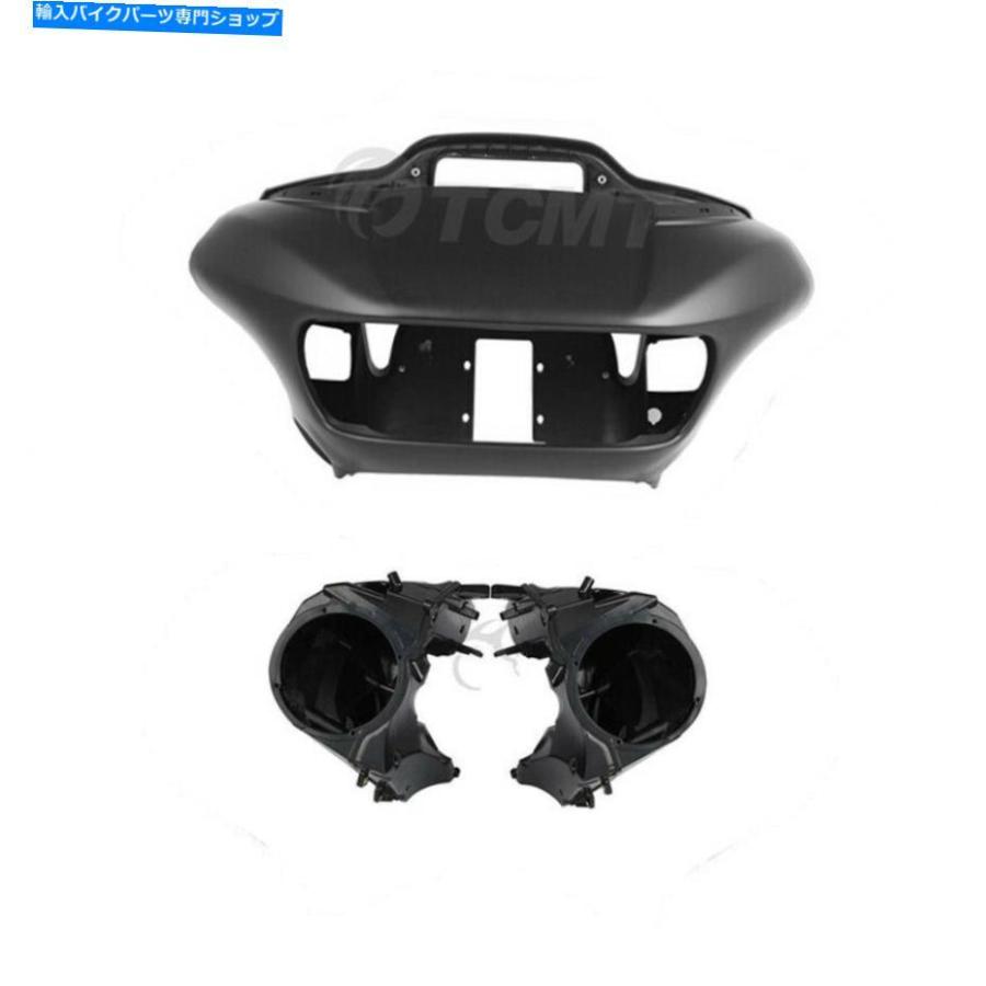 Inner Fairing マットブラックインナーアウターフェアリングスピーカーカバーフィットハーレーロードグライド2015-21 Matte Black Inner Outer Fairin