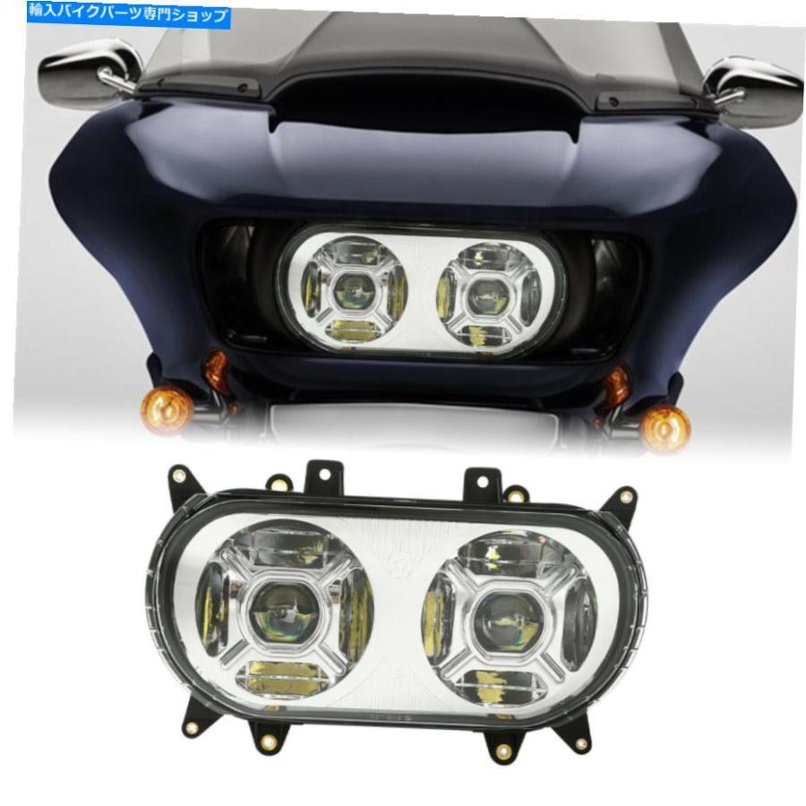 Inner Fairing インナーアウターフェアリング＆LEDデュアルヘッドライトフィットハーレーロードグライド2015-UP 2020 Inner Outer Fairing & LED Dual