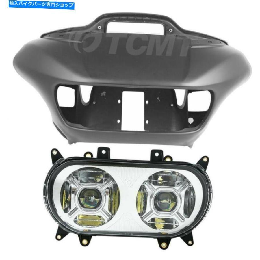 Inner Fairing インナーアウターフェアリング＆フロントLEDヘッドライトのハーレーツーリングロードグライド15-20 Inner Outer Fairings & Front LED