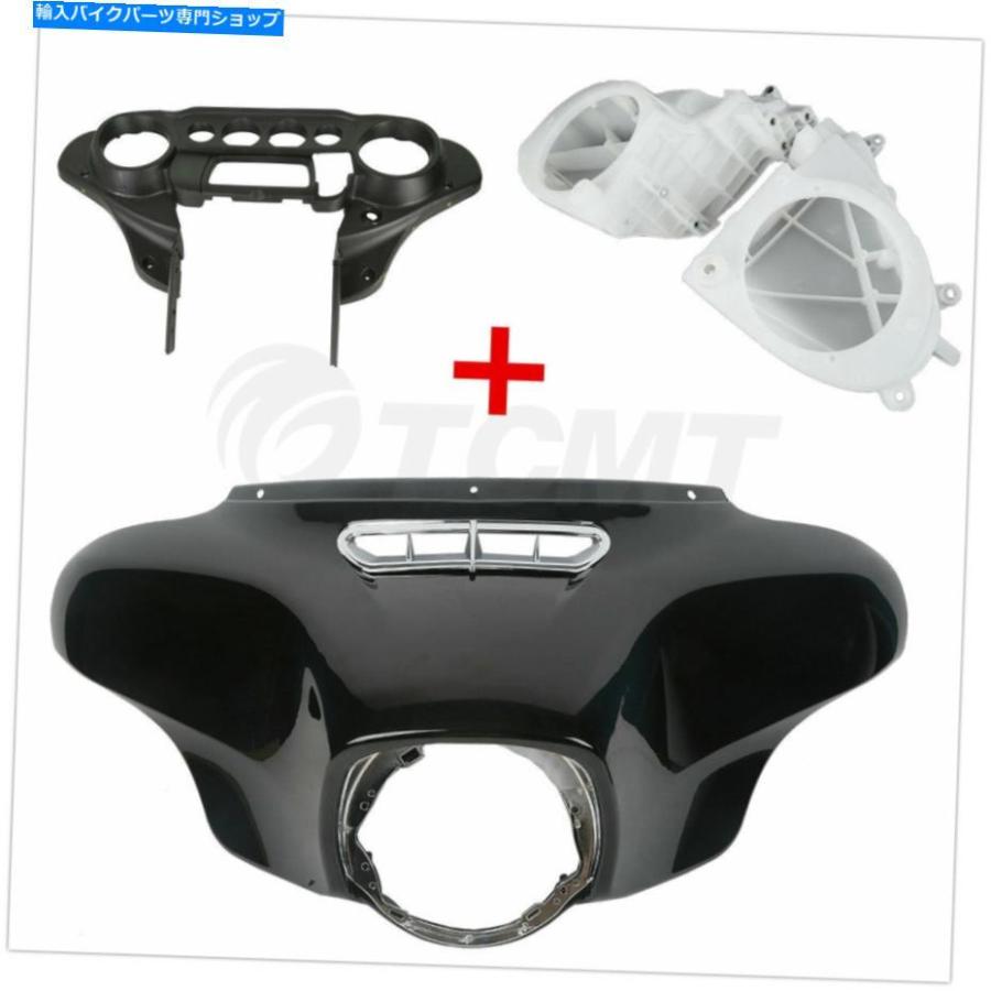 Inner Fairing ハーレーストリートグライド14-20 TCMTのためのバットウィングインナー+アウターフェアリングスピーカーカバーフィット Batwing Inner+