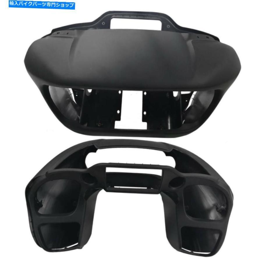 Inner Fairing ハーレーロードグライドFltrx 2015-2020のためのマットブラックインナー外側ヘッドライトフェアリング Matte Black Inner Outer Headli