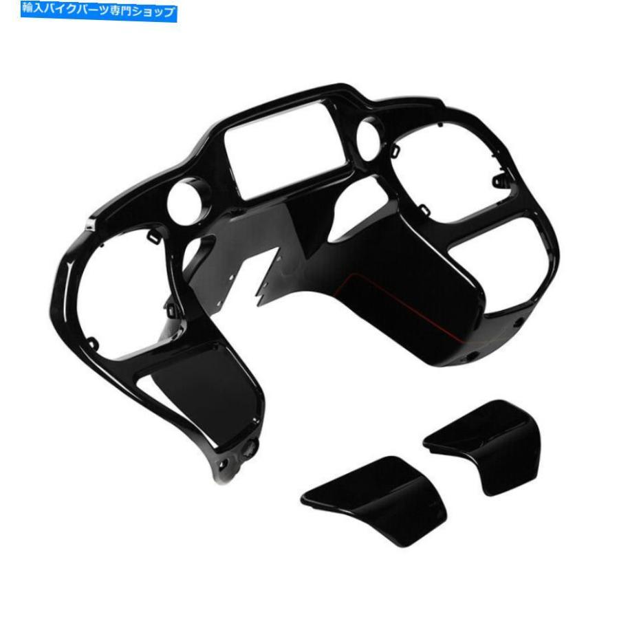 Inner Fairing 外側の内側のフェアリンググローブボックスのドアの上にフィットするロードグライド18黒い地球鮮やかな黒 Outer Inner Fairing Glove B_2