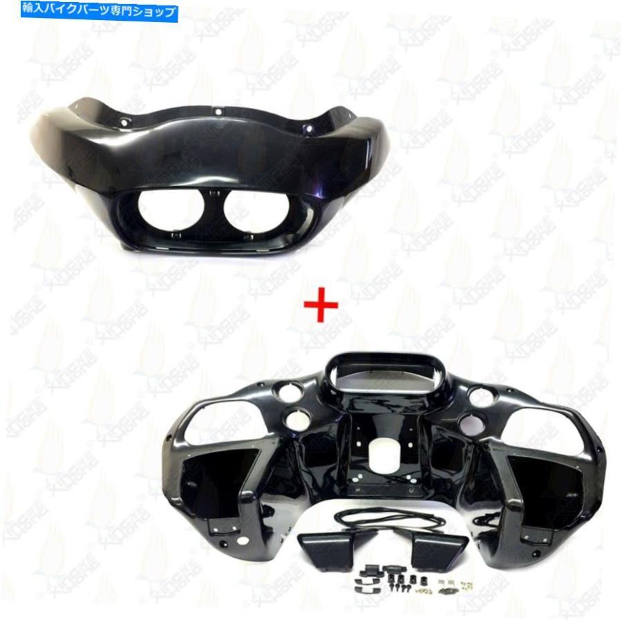 Inner Fairing 米国在庫対象外＆アウターヘッドライトフェアリングFLTR ROAD GLIDE US Stock Unpainted Inner \u0026 Outer Headlight Fairing For Harley