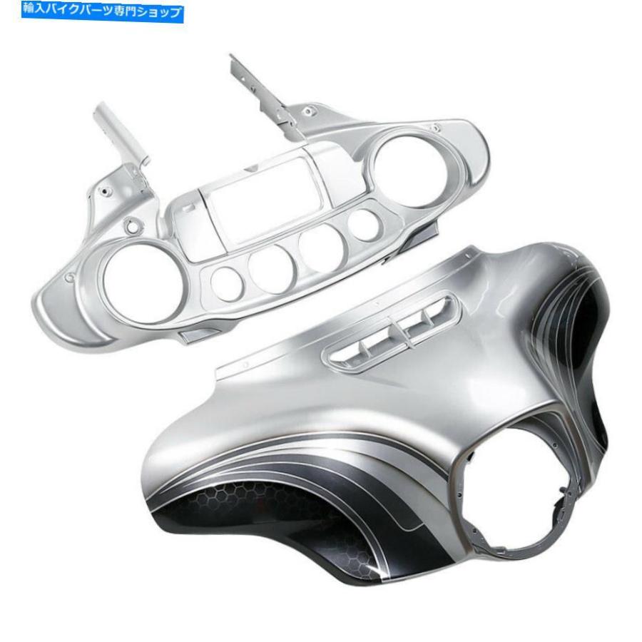 Inner Fairing ハーレーツーリングストリートグライド2014-2021のためのシルバーバットウィングの外側のフェアリングフィット Silver Batwing Outer Iの画像