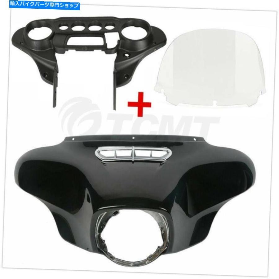 Inner Fairing ハーレーツーリングエレクトラグライド14+のためのバットウィングアウターインナーフェアリングフロントガラスフィット Batwing Outer