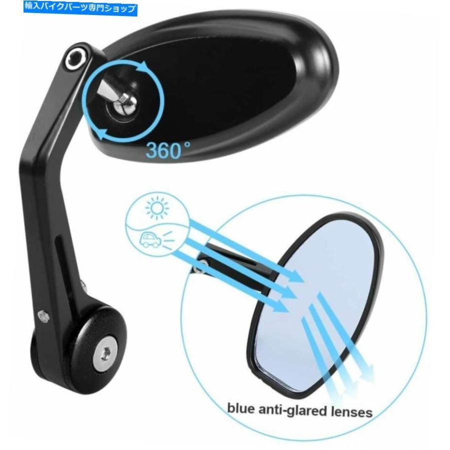 【新品 未使用】トライアンフ用 バーエンドミラー Mirror Triumph Street Triple 675 765 RSのための7/8 