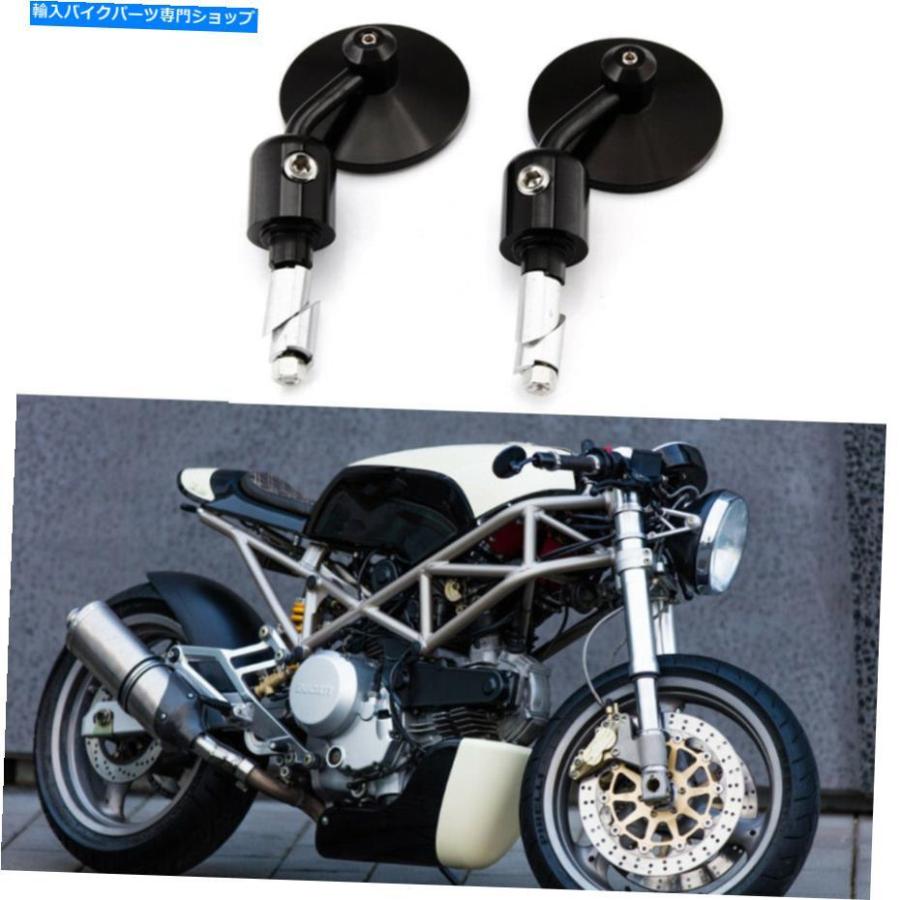 Mirror オートバイ7/8 "ドゥカティモンスター400 696 900カフェレーサー用ハンドルバーエンドミラー Motorcycle 7/8" Handle Bar End Mirrors For Duc｜reright-store