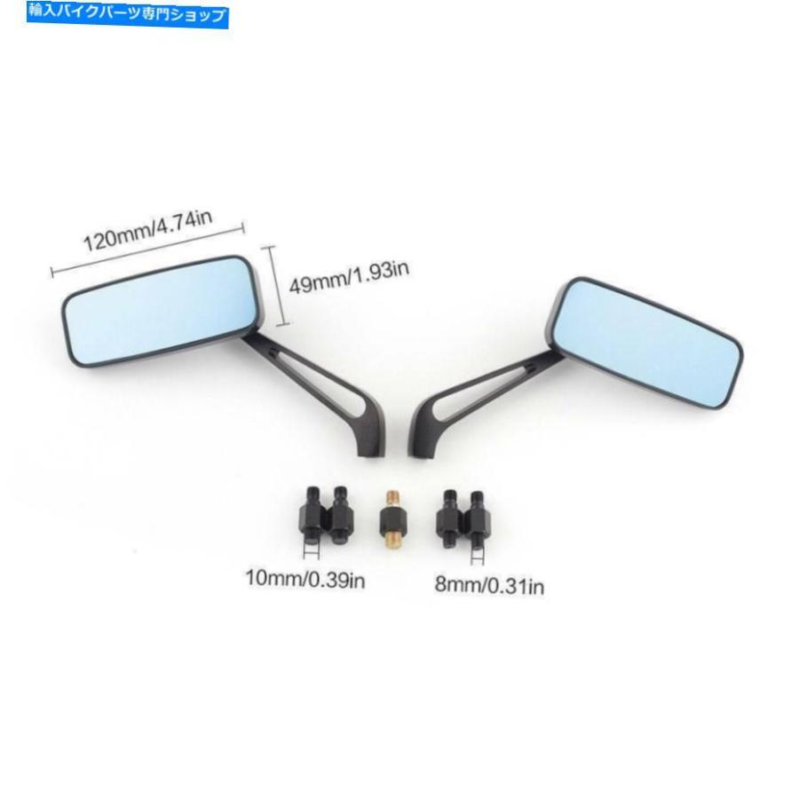 Universal 10mm Side Mirrors For Honda Grom 125 (2014-2019) – Black Long Stem Pair, Left & Right