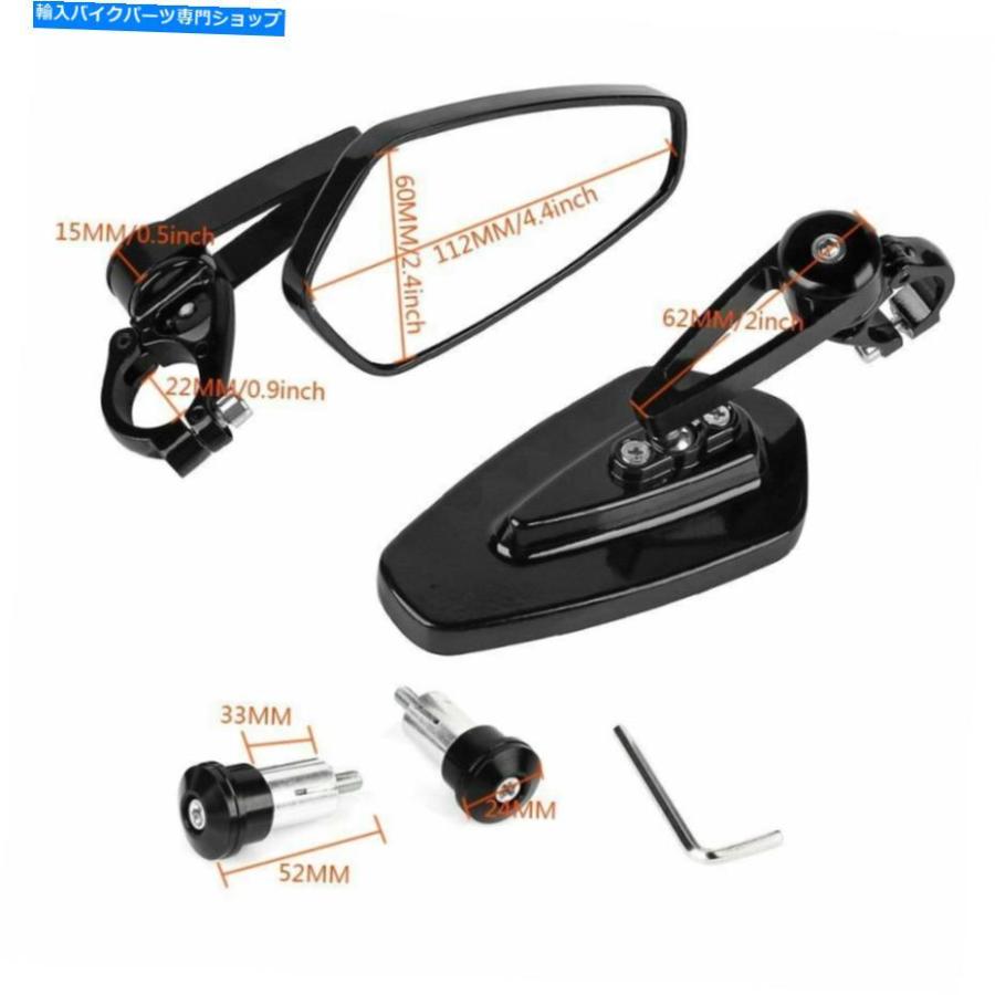 Mirror 川崎Z900 Z1000のためのカスタム7/8 ''ハンドルバーエンド