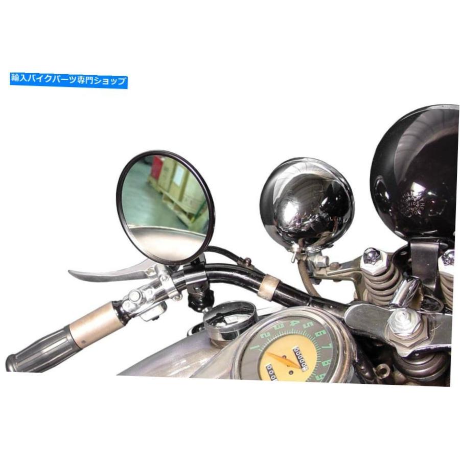 Mirror レプリカ5ラウンドミラー、Harley Davidsonオートバイ、V-Twin