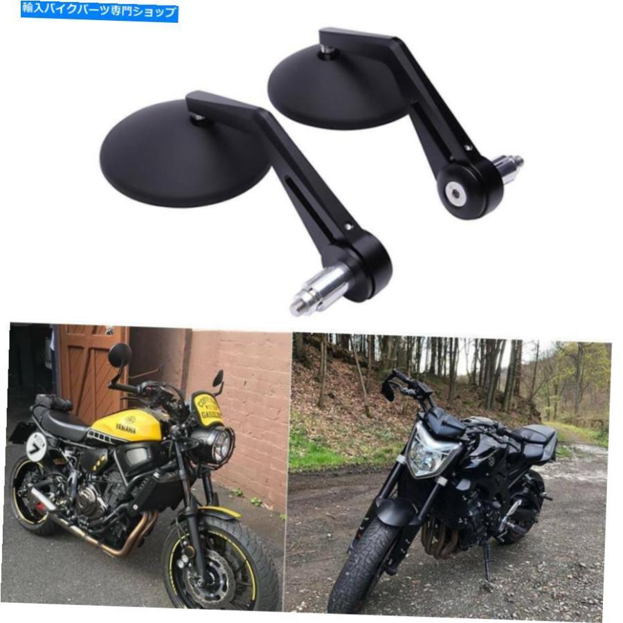 Mirror ヤマハMT 07 MT-09 / YAMAHA XSR900用ブラックオートバイ7/8