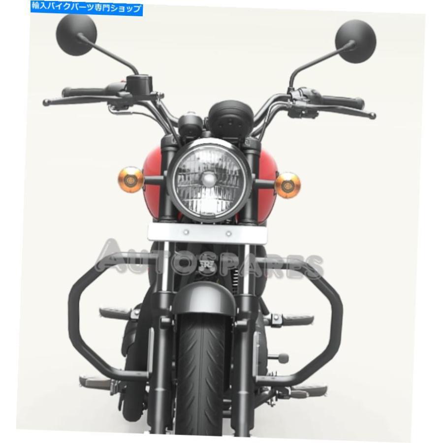 Engine Guard 100％純正ロイヤルエンフィールドオクタゴンエンジンガードブラックMeteor 350 100 Genuine