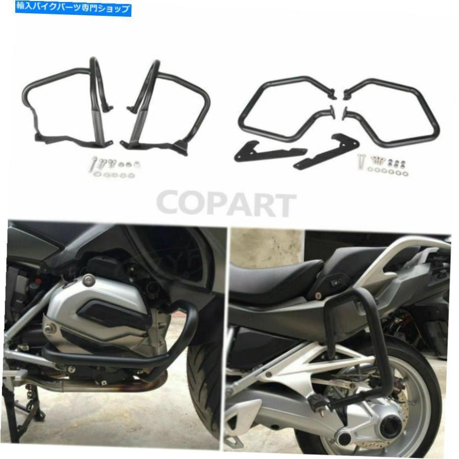 Engine Guard 高速道路エンジンガードクラッシュバープロテクターブラックセットキットBMW R1200RT 2014-2018 Highway Engine Guard Crash Bar Protec