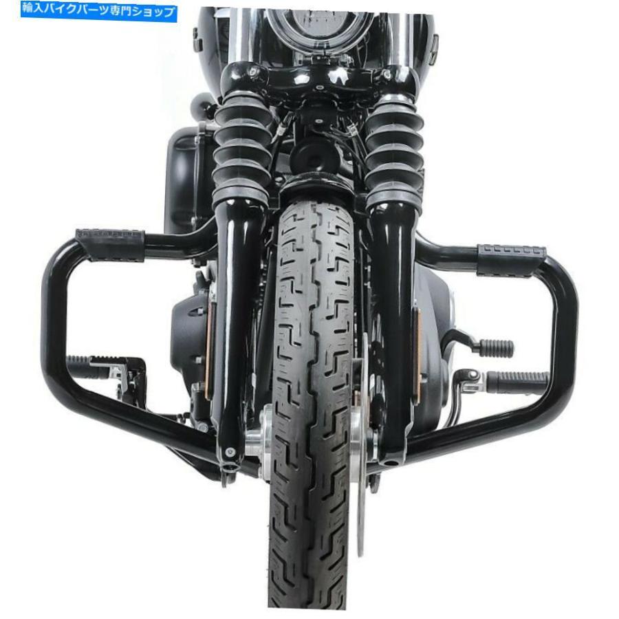 Engine Guard ハーレーソフトストリートボブ18-21ブラック用エンジン