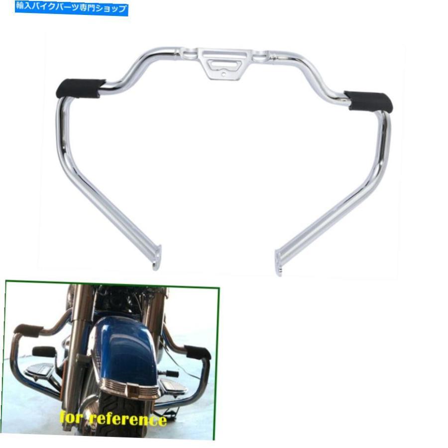 Engine Guard Chrome MustacheエンジンガードクラッシュバーフィットハーレーソフトデラックスFLDE 18-20 Chrome Mustache Engine Guard Crash Bar Fi