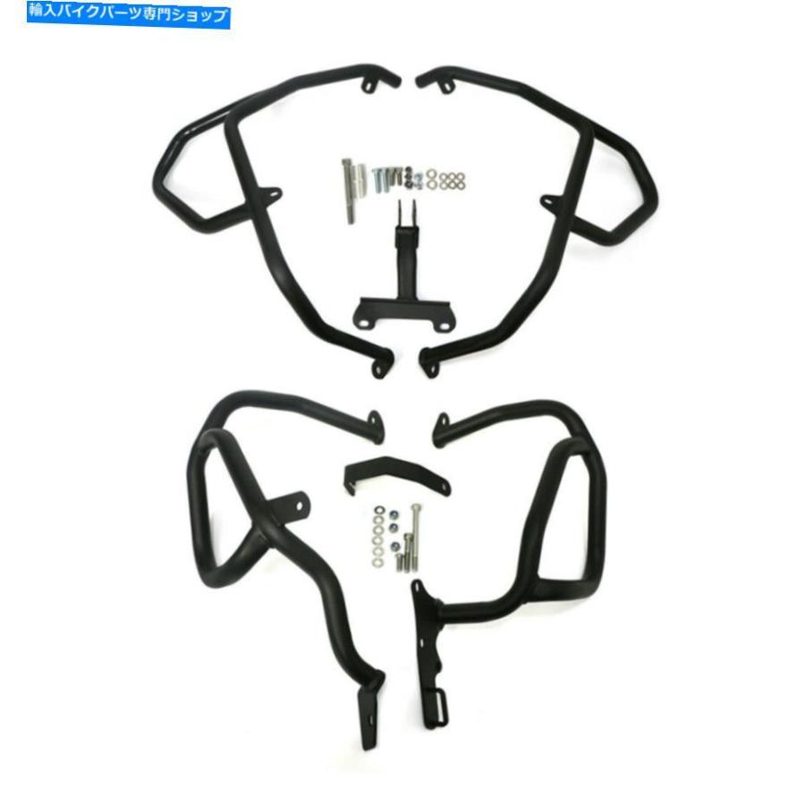 Engine Guard ホンダアフリカツインCRF1100L 2020ブラックの上下のエンジンガードクラッシュバー Upper \u0026 Lower Engine Guard Crash Bars For Honda Aの画像