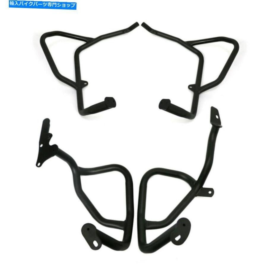 Engine Guard ホンダアフリカツインCRF1100L 2020ブラックの上下のエンジンガードクラッシュバー Upper \u0026 Lower Engine Guard Crash Bars For Honda Aの画像