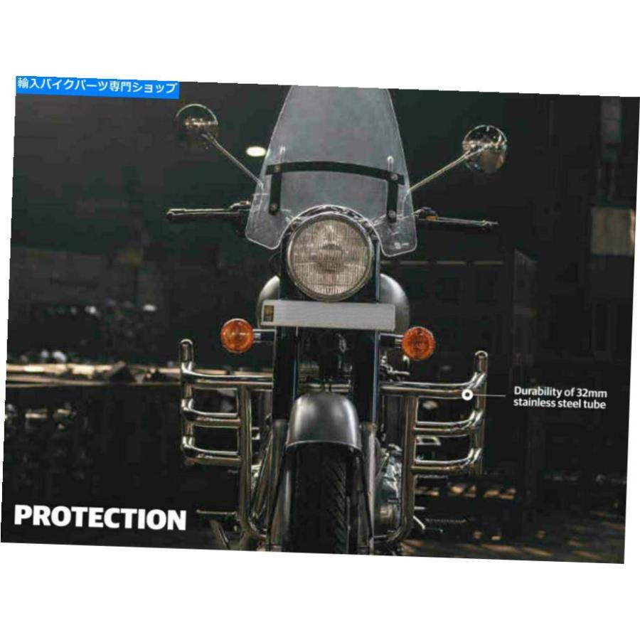 Engine Guard ロイヤルエンフィールドクラシック弾350cc、500ccエアフライ「エンジンガード」クロム Royal Enfield Classic Bullet 350cc, 500cc Airの画像