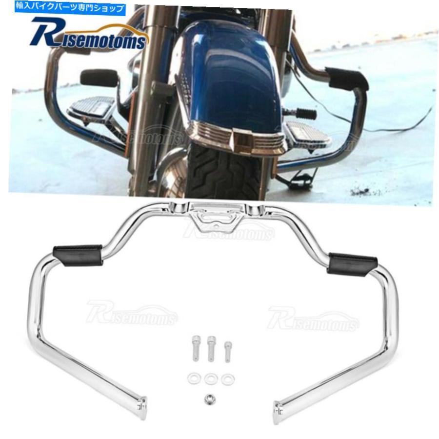 Engine Guard Harley Suftail用のクロムトリプルメッキ口ひげガードクラッシュバー18-21 Chrome Triple Plated Mustache Engine Guard Crash Bar For