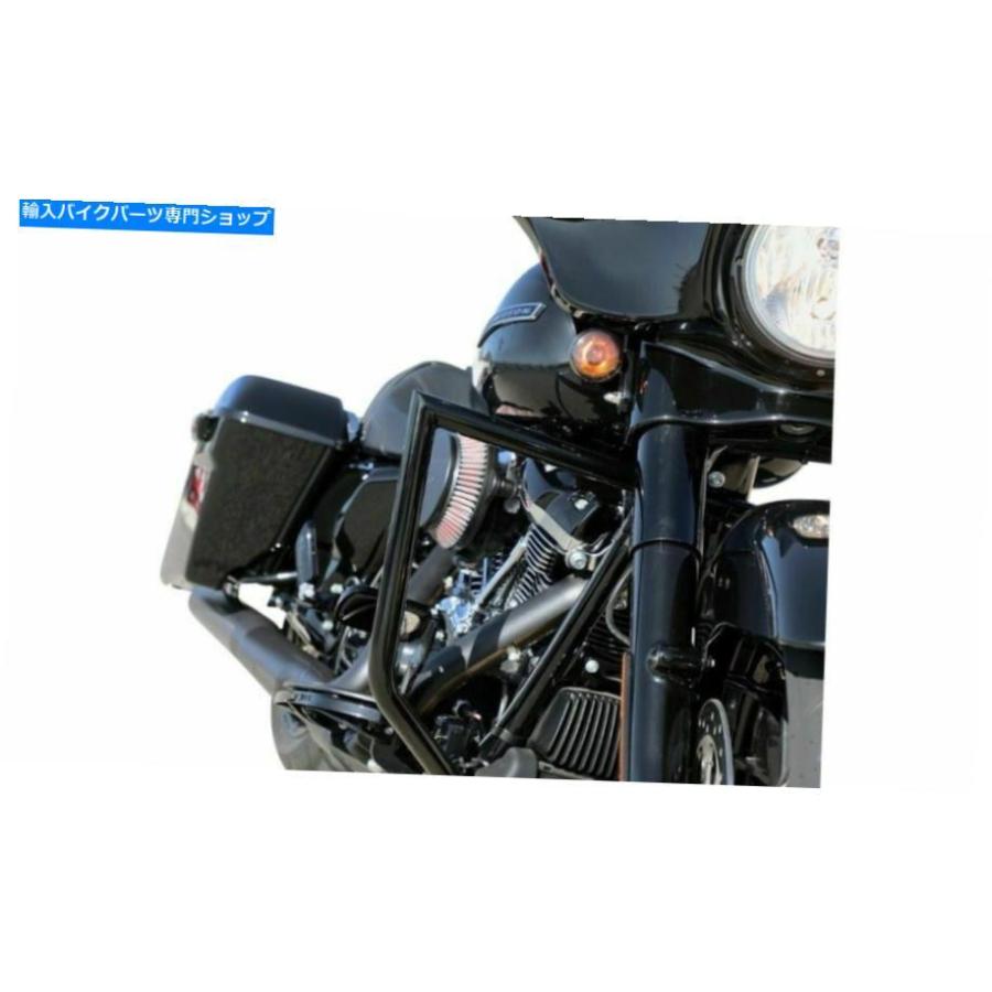 Engine Guard ハーレーツーリング09アップ|. La Choppers |ブラック|ツインピークスエンジンガード Harley Touring 09-Up | LA Choppers | Black | Twの画像