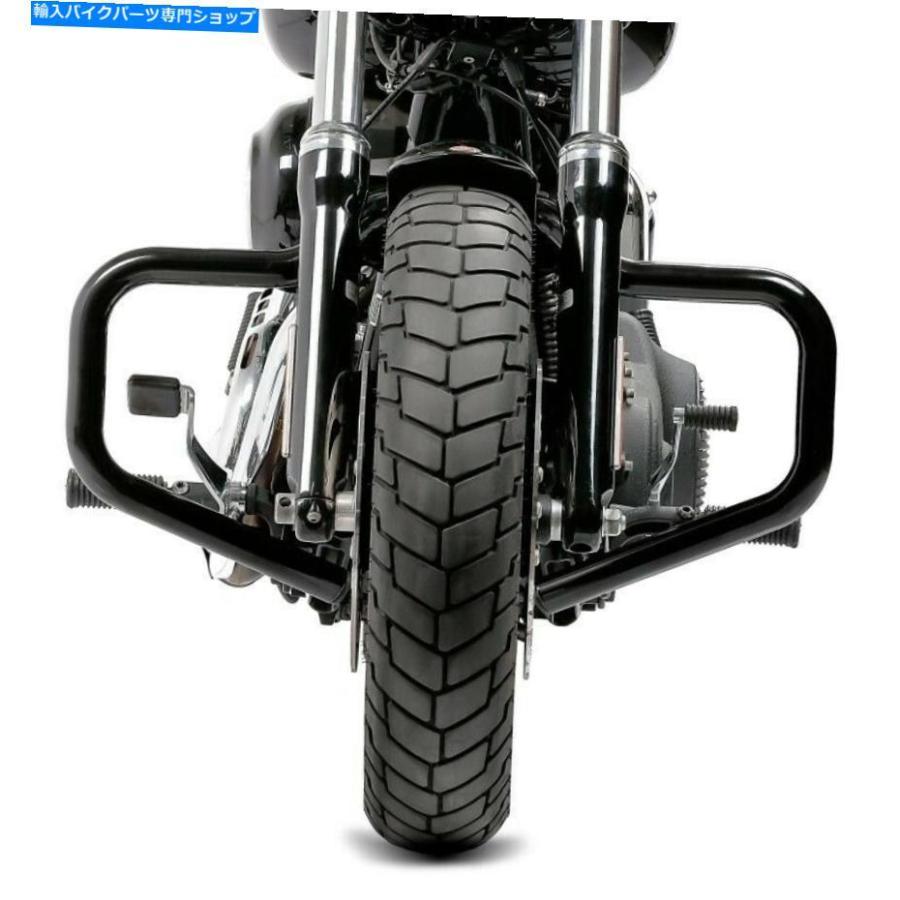 Engine Guard ハーレーダビッドソンDYNA - 2017ブラックのエンジンガード口ひげ Engine Guard Mustache for Harley Davidson Dyna - 2017 black