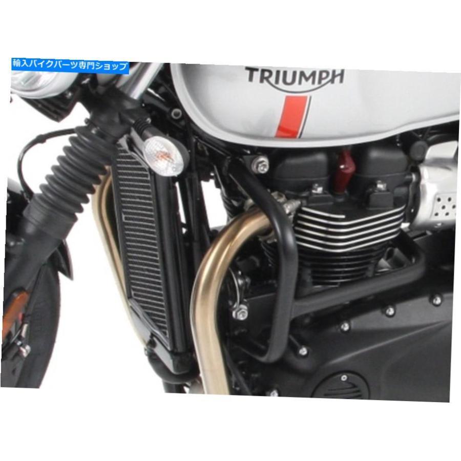 Engine Guard Triumph Street Twinエンジンガード - ブラックBY HEPCO and Becker（2016-18） Triumph Street Twin Engine Guard - Black BY HEPCO AN