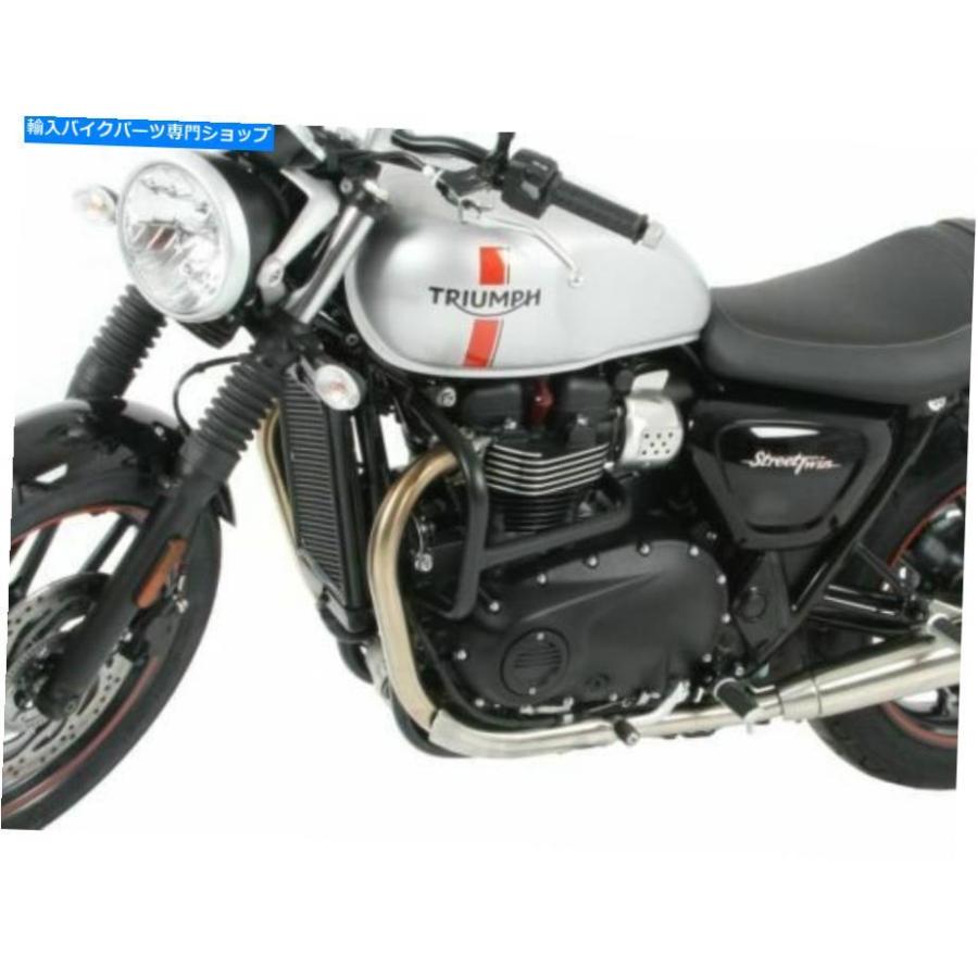 Engine Guard Triumph Street Twinエンジンガード - ブラックBY HEPCO and Becker（2016-18） Triumph Street Twin Engine Guard - Black BY HEPCO AN_1
