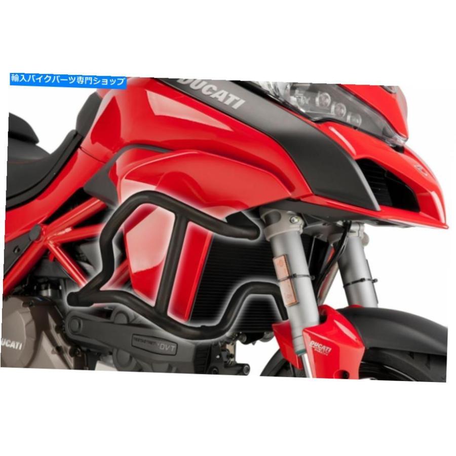 Engine Guard DUCATI MULTISTRADA 1200 / S 2015ローエンジンガードクラッシュバーブラックピグハイテク DUCATI MULTISTRADA 1200/S 2015 LOW ENGINE
