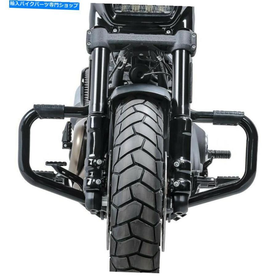 Engine Guard エンジンガードマスタッシュIIハーレーソフト脂肪ボブ114 18-21ブラック Engine Guard Mustache II for Harley Softail Fat Bob 114 18-