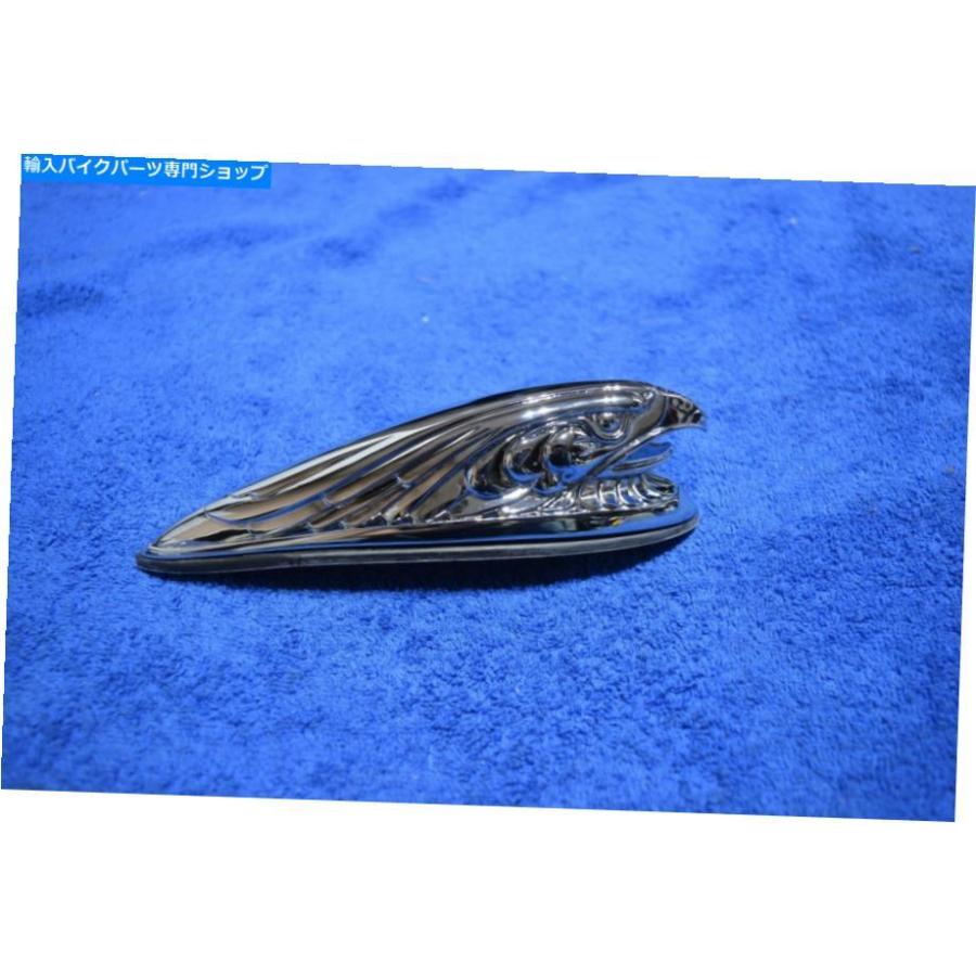 Front Fender v-twin 48-0034によるハーレーダビッドソンのためのイーグルフロントフェンダーチップ飾りクローム Eagle Front Fender Tip Ornament Ch