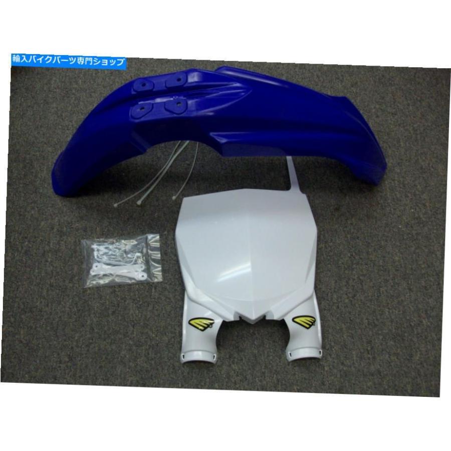 Front Fender ヤマハyz 125 250 250 x用ブルーサイクラフロントフェンダー＆フロントスタジアムナンバープレート Blue Cycra Front Fender \u0026 Front St_1