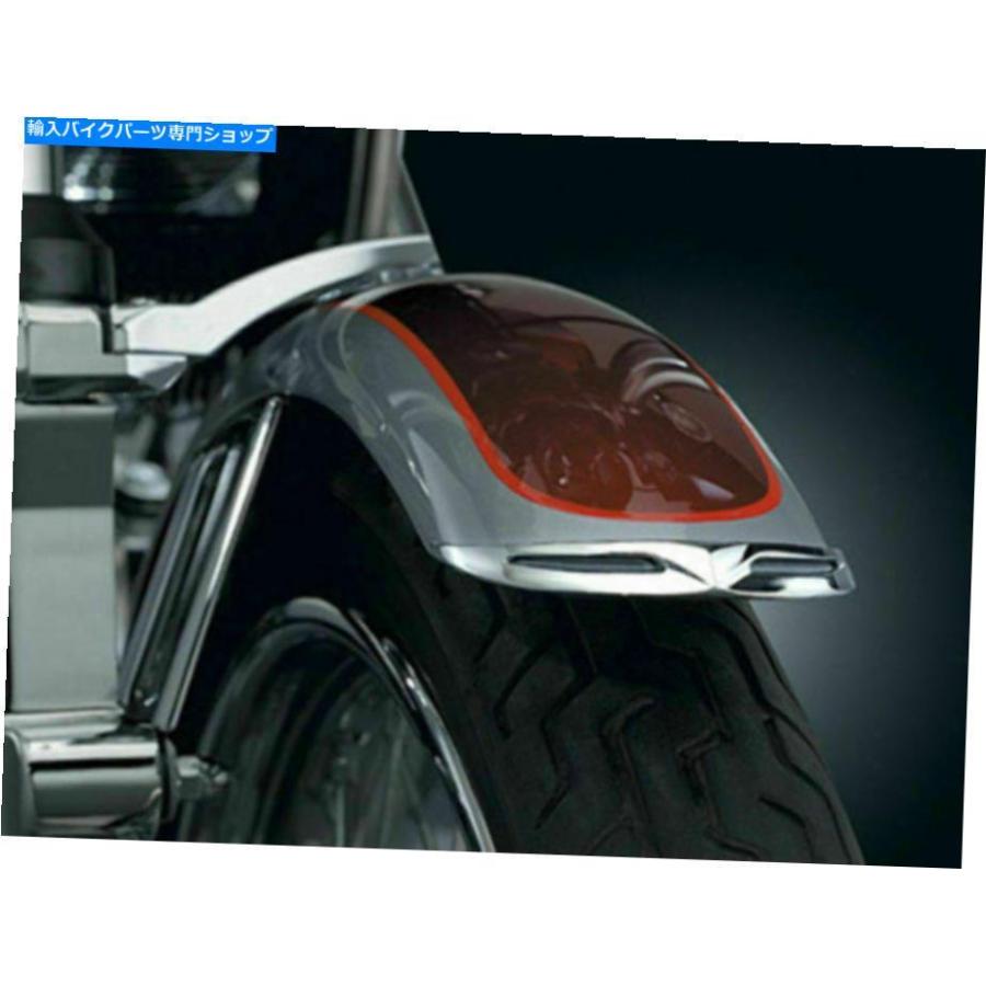 Front Fender Kuryakyn 9014 90-17ハーレーダビッドソンFLSTFトレイルのためのフロントフェンダーチップ Kuryakyn 9014 Front Fender Tip for 90-17 H