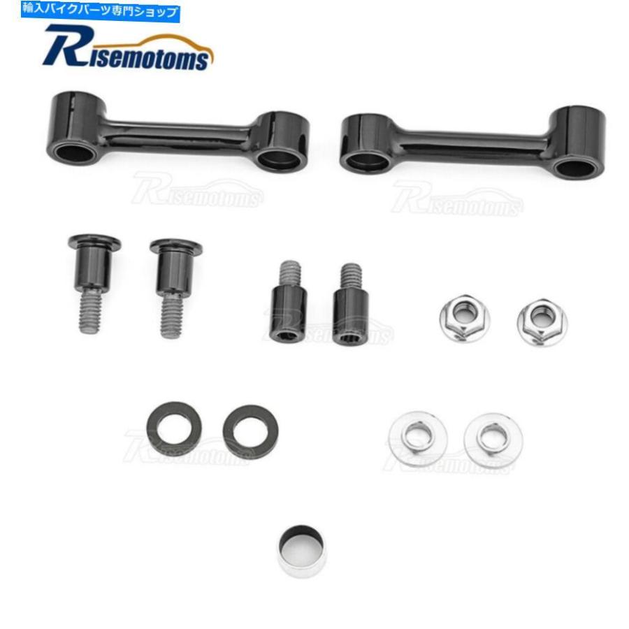 Front Fender 93-06ハーレーソフトスプリングファークのためのフロントスチールフェンダーマウントキットグロスブラック Front Steel Fender Mount Ki